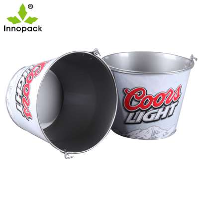 printed 5QT stainless steel ice bucket with opener for beer