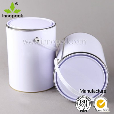 5L metal paint bucket with handle for chemical paint bucket